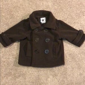 Boys Brown Peacoat (12 mos)